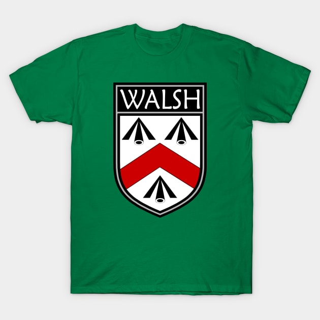 Irish Clan Crest - Walsh T-Shirt by Taylor'd Designs